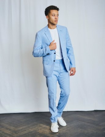 Bruun & Stengade Bs Pollino Classic Fit Blazer - Blue - 48