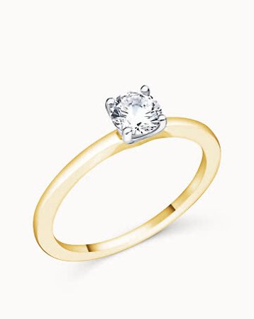 Solitaire Ring Frida 18K Yellow Gold Natural Diamond 0.50 Carat - Engagement Rings & Wedding Rings from Vanbruun