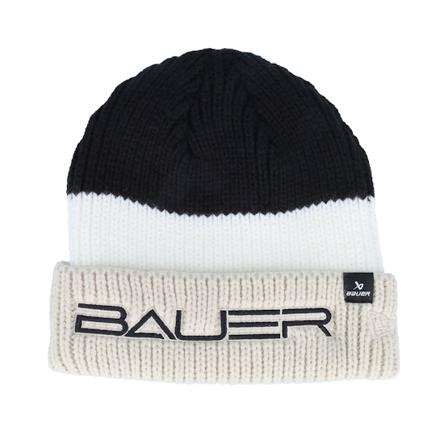 Bauer - Nero cuff Beanie - Colorblock Toque Black/White/Stone Cuff @ Hatstore