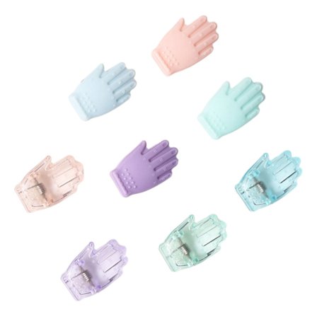 20 kpl Paperitiedostoklipsi Värilliset kirjan sivunpidikeklipsit Kädenmuotoiset tiedostoklipsit