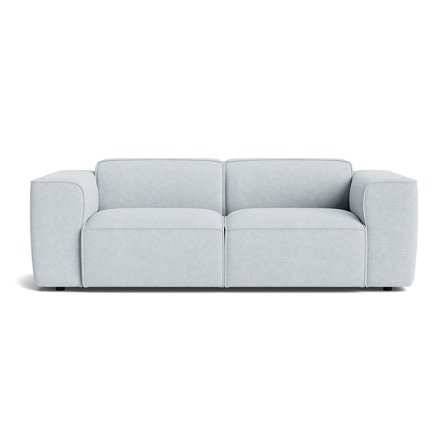 Aura 3 personers sofa - Aragon Krystal Blå - 221x100x73cm - Komfortabel 3 personers sofa med Nozag fjedre, PU-skum og Koldskum