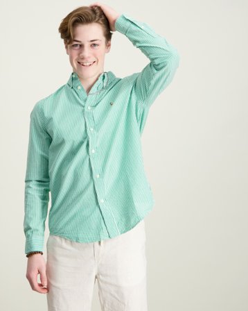 Polo Ralph Lauren Striped Cotton Seersucker Shirt Multi Skjortor Kille - Kids Brand Store