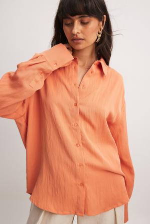 NA-KD Chemise oversize structurée - Chemises - Orange - EU 36