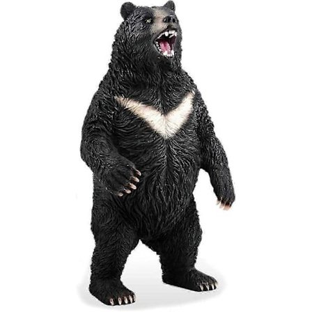 Simulerede sorte bjørnelegetøj, dyrefigurer, statisk børnelegetøj