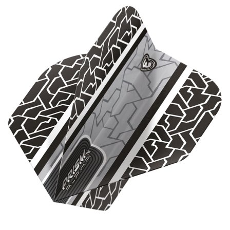 Winmau Dart Flights Alpha Prism Standard 100 Micron Black/White/Grey 3 Sets 9 Flights Translucent Design Professional