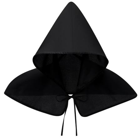 Gotisk kort mantel Unisex rekvisita för Halloween-fest Medeltida Cowl Cosplay-kostym Djävulskappor Häxa Trollkarl Hoodedräkter