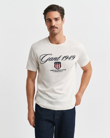 GANT Herren Script Graphic T-Shirt (4XL) Weiß