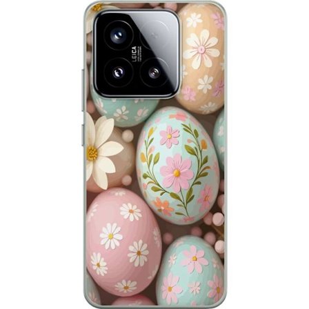 Kompatibelt Mobildeksel til Xiaomi 15 Pastellfargede påskeegg med håndmalte blomster og vårfølelse i en myk dekorativ sammensetning