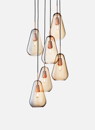 Anoli 6 taklampe Ø46 - nordic gold/gold