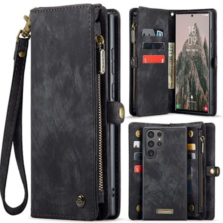 CaseMe Multi-Slot 2-i-1 Pung Etui Galaxy S25 Ultra Sort