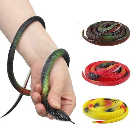 4 stk/sett falske slanger leker Halloween spøk rekvisitter, skremme leke, festgunst dekorasjon leker gaver