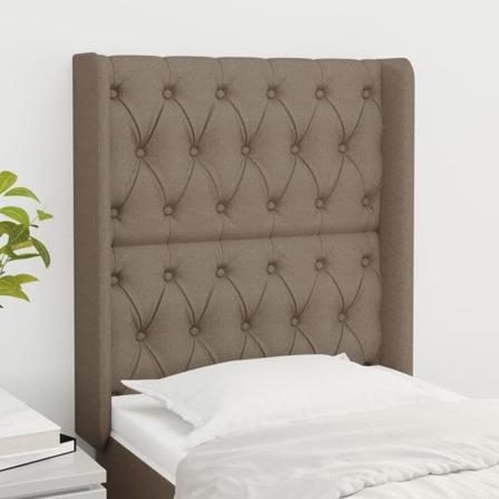 Vidaxl Huvudgavel Med Kanter Taupe 83x16x118/128 Cm Tyg Taupe