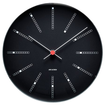 Arne Jacobsen Bankers vægur 29 cm, sort | KitchenOne
