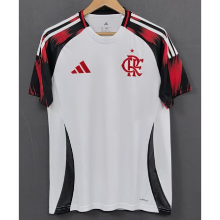 25-26 CR Flamengo Hvid Træningsuniform Fodbold T-shirt S-2XL