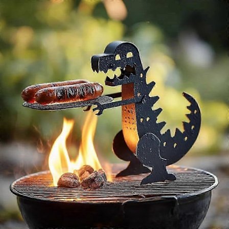 Rolig Monster Grill Varmkorvsrostare, Grillgåva i rostfritt stål, Roliga korvgrilltillbehör, Utomhusgrill Matlagningscampingverktyg