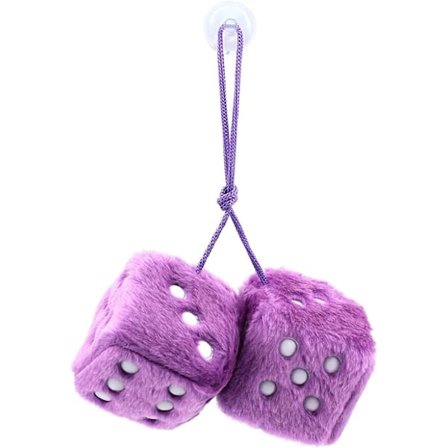 Auton roikkuvat nopat (violetti, ilman imukupeja), pari