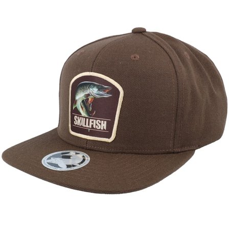 Skillfish - Brown - snapback - Cap - Muskellunge Muskie Duck Brown Snapback - Hatstore