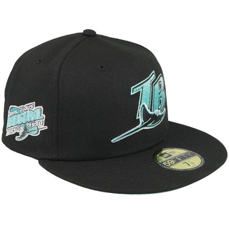 New Era - Tampa Bay Rays Midnight Forest 59FIFTY Black/Mint 98ing Fitted Fitted Black Cap - MLB @ Hatstore