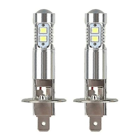 2 stk. 100w 6000k H1 LED-frontlyspærer for tåkelys til bil