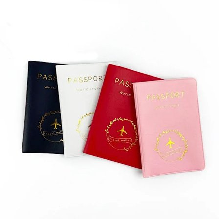 PU Leather Passport Cover with Card Holder Men Women Travel and Weddings Passport Holder Wallet Travel Accessories