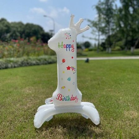 2stk kronestående digital ballong NUMMER-1 NUMMER-1