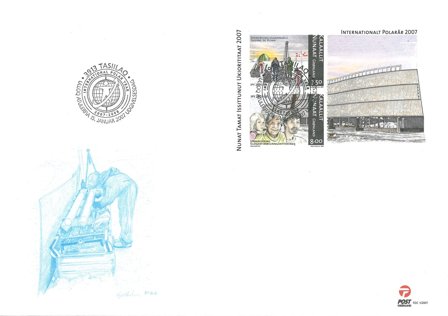 Grønland - Polar år - Førstedagskuvert miniark