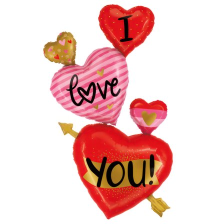 Folioilmapallo Sydämiä I Love You