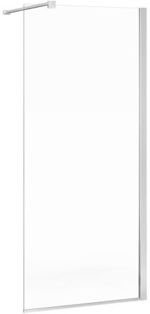 Gustavsberg Square Brusevæg Klart glas, poleret profil 90 cm, Badeværelse