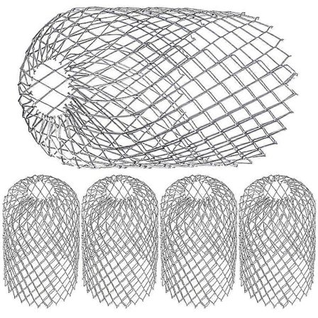 5 stk Takfilter Siler Rustfritt Stål Tak Nedløpsrør Renner Bladvakter