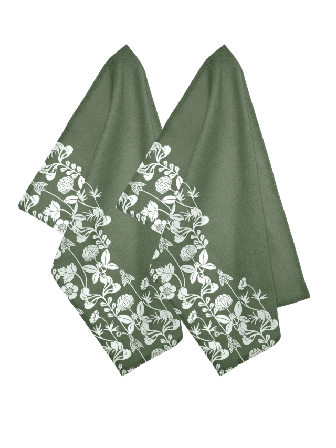 Svanefors De Mina Kökshandduk 2p Kökstextil Grön 50x70cm