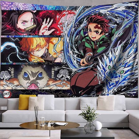 Demon Slayer Gobelin Boligindretning Stue 150x130 cm