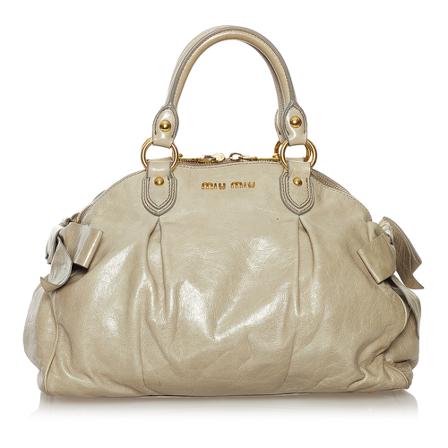 Miu Miu Pre-owned, Pre-owned Handbag Bruin, Dames, Maat:ONE Size
