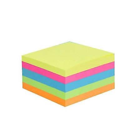 500 stk. 76 x 76 mm Flerfargede Regnbue Sticky Notes