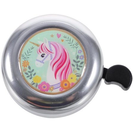 Barneklokke for sykkel, tegneseriehåndtak, ringeklokke for søt sykling, søt tegneserie sykkelklokke (7.00X5.50X5.50CM, sølv)