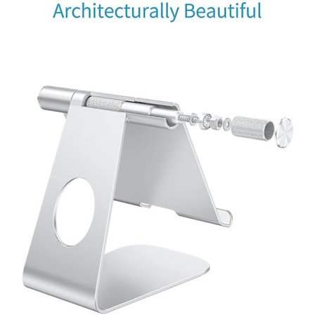 iPad-stativ, stabilt nettbrettstativ for skrivebord, justerbart aluminiumsstativ for iPad Pro / Air / Mini og mer, multi-vinkel, etui-vennlig