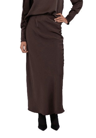 Neo Noir Vicky Heavy Sateen Skirt Kjolar Dam Brun 40
