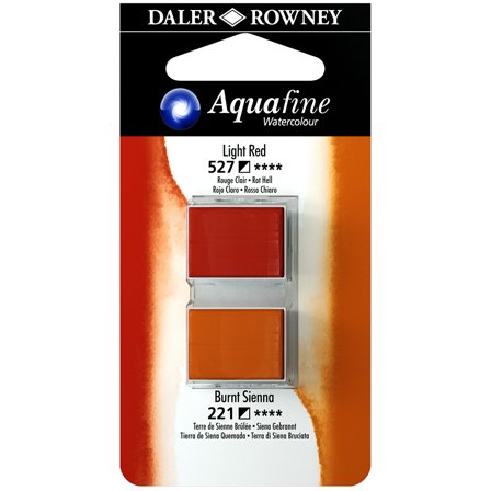 Aquafine Akvarellfärg ½ - kopp Duo Light Red/Burnt Sienna