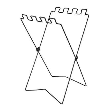 Roska-astia-teline, Kätevä Taittuva Ruostumattomasta Teräksestä Valmistettu Roska-astia-teline, Kannettava Ulkokäyttöön, Musta