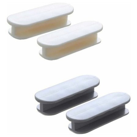 Selvklæbende vinduesgreb, selvklæbende greb, klæbende greb til skydedør (grå+beige) 4 stk. [Nem installation]