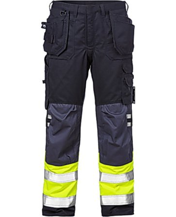 FRISTADS Flam Hantv.byxa Varsel Gul/Marin D112 - Lyreco - Arbetskläder - Arbetsbyxor och shorts - Flamskyddsbyxor
