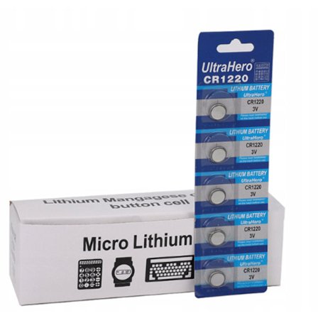 Lithiumbatterier CR1220 3V 5-Stk – Lang Levetid | Alkalisk | Reservedel til Ure, Fjernbetjeninger