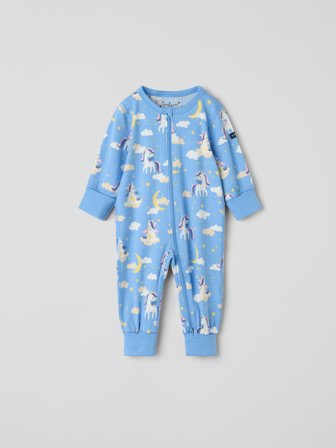 Polarn O. Pyret Pyjamasoverall enhörningar - 86 - 92 - barnkläder - blue