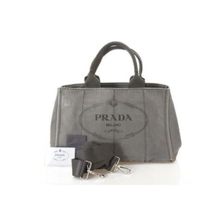 Prada Vintage Pre-owned Logo-Printed Tote Väska grå, Dam Vintage Väskor, Dam, Storlek: ONE SIZE