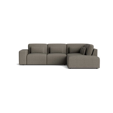 Messina Ecksofa, rechts in Mito Grau, modernes Design, bequeme Polsterung für entspannte Abende, zeitloser Stil, hochwertige Qualität, 80cm