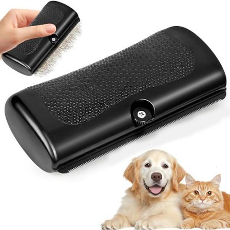 2025 Opgraderet Hårfjerningsbørste til Hund & Kat - Underuldsbørste til Hunde med Komfortabelt Greb, Værktøj til Fjernelse af Dyrehår - Passer ...