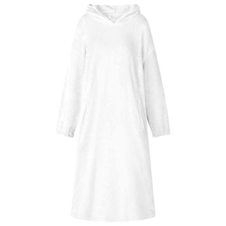 Täckning - dyna - pläd Vidaxl Huvtröja täckning Vit l Flanell