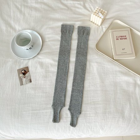 lysegrå - Nye fashionable damestrømper i ensfarvet tynd åndbar simpel lang knæhøj elegant trendy benvarmere til kvinder