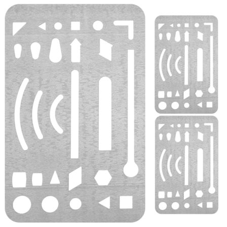 3 kpl Pyyhintäsuoja Ruostumaton teräs Kirjainsuoja Askartelu Piirustus Piirustustyökalu Pyyhintäsuojamalli