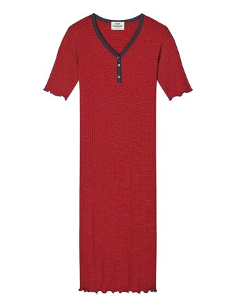 5X5 Stripe Tanya Dress Red Mads Nørgaard