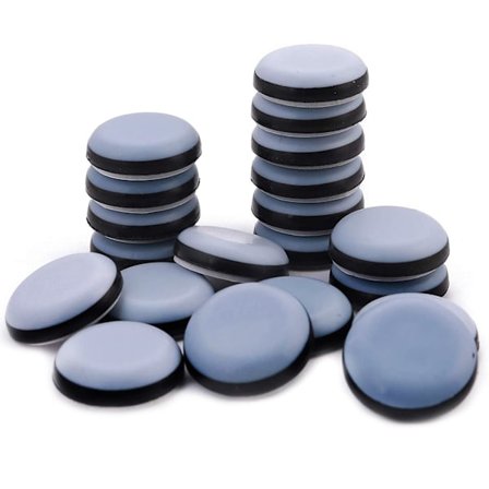 16 st möbelglidare, självhäftande teflon glidare möbelglidare skydd, runda, stolsglidare (25 mm)